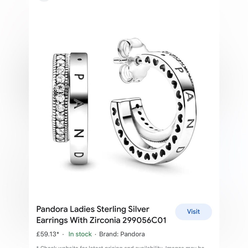 Pandora Double Hoop Earrings and gift boxes - Picture 10 of 11